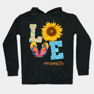 LOVE Mimi Life Flip Flops Hippie Sunflower Summer Hoodie